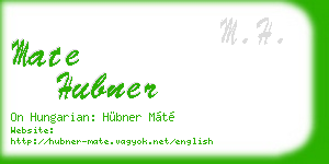 mate hubner business card