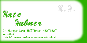 mate hubner business card